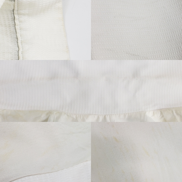 Women's White Blouse with Black Trim - Picture 8 of 8